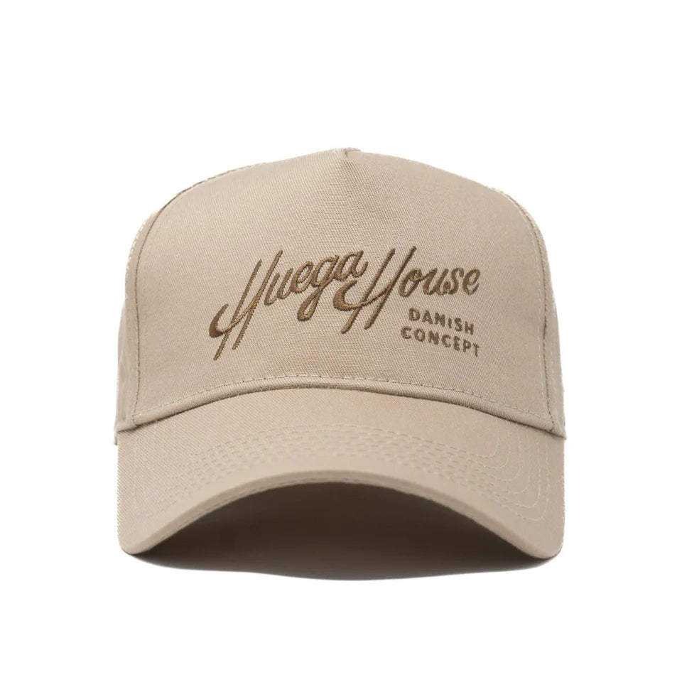 Retro Script Hat - Khaki