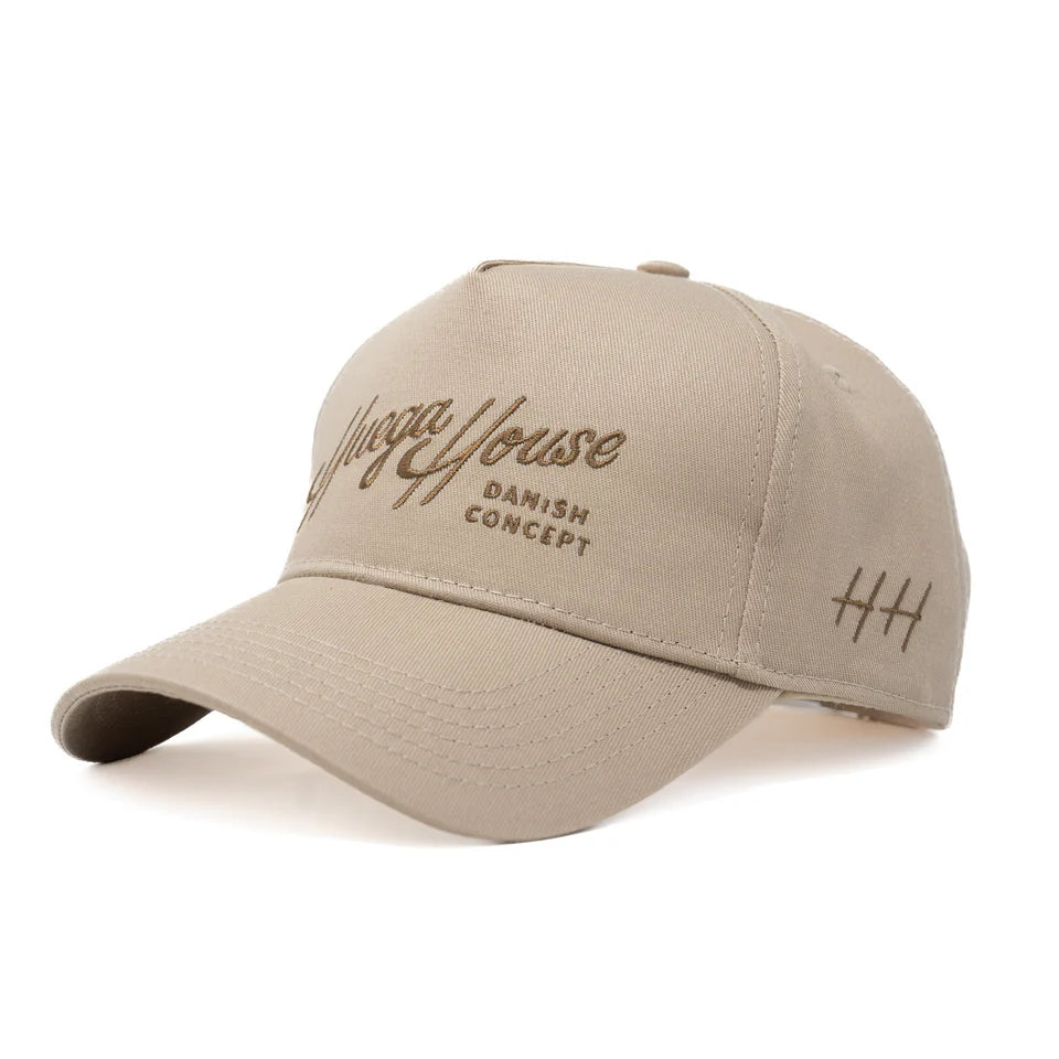 Retro Script Hat - Khaki