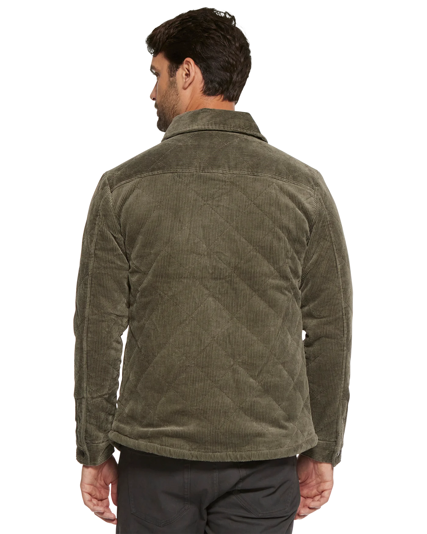 Wilbur Quilted Corduroy Jacket - Olive