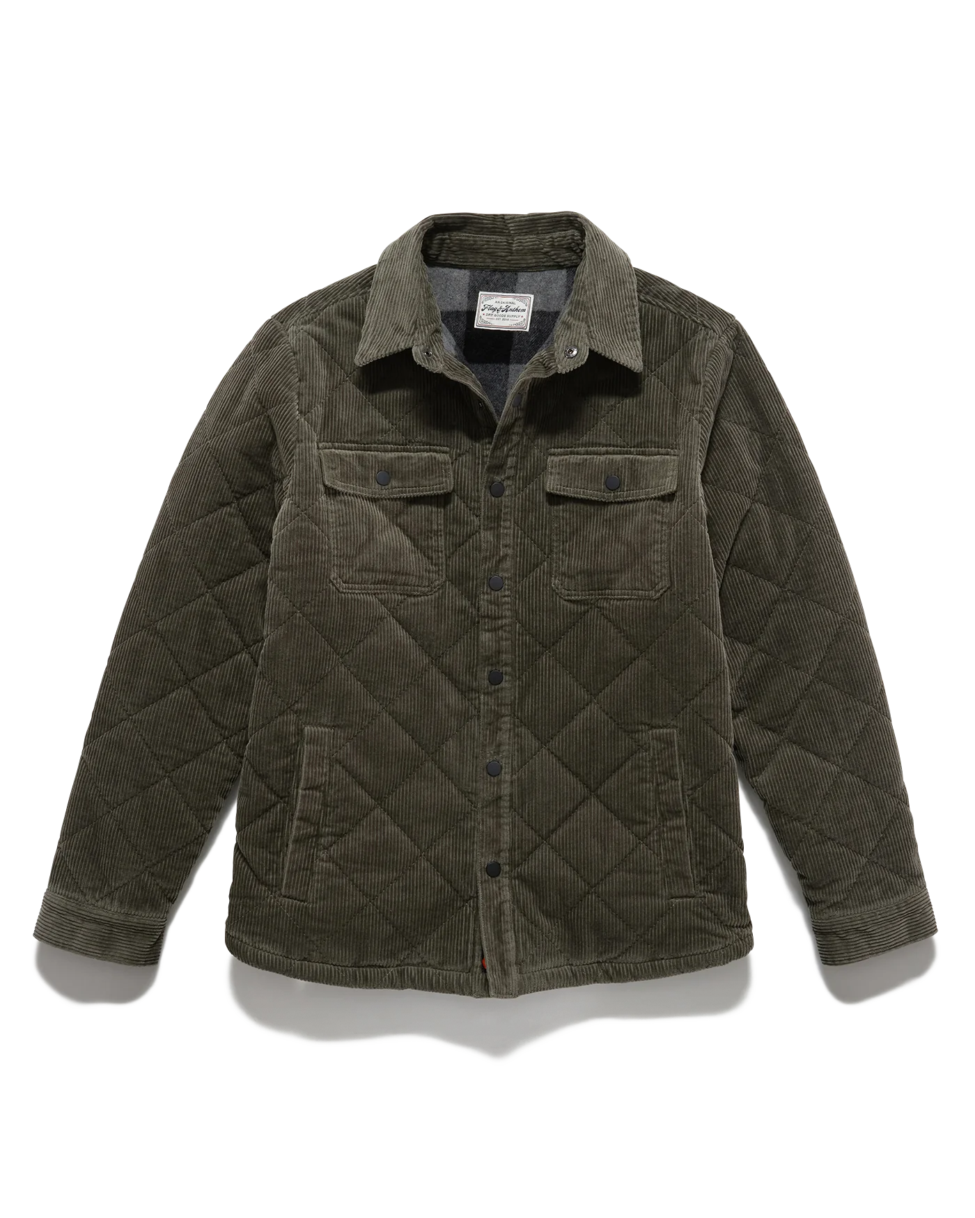 Wilbur Quilted Corduroy Jacket - Olive