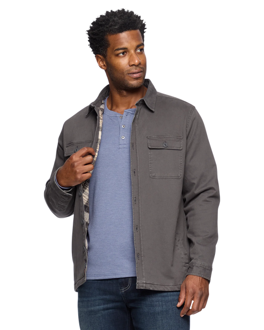 Dunn Flannel Lined Stretch Jacket - Charcoal