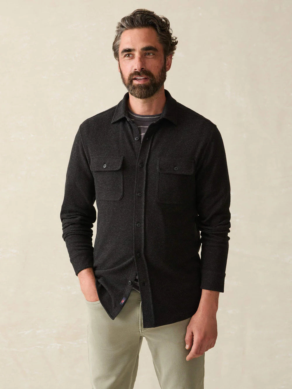 Legend Sweater Shirt - Heathered Black Twill