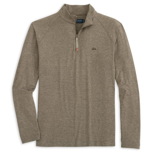 Palma Quarter Zip - Teak Heather