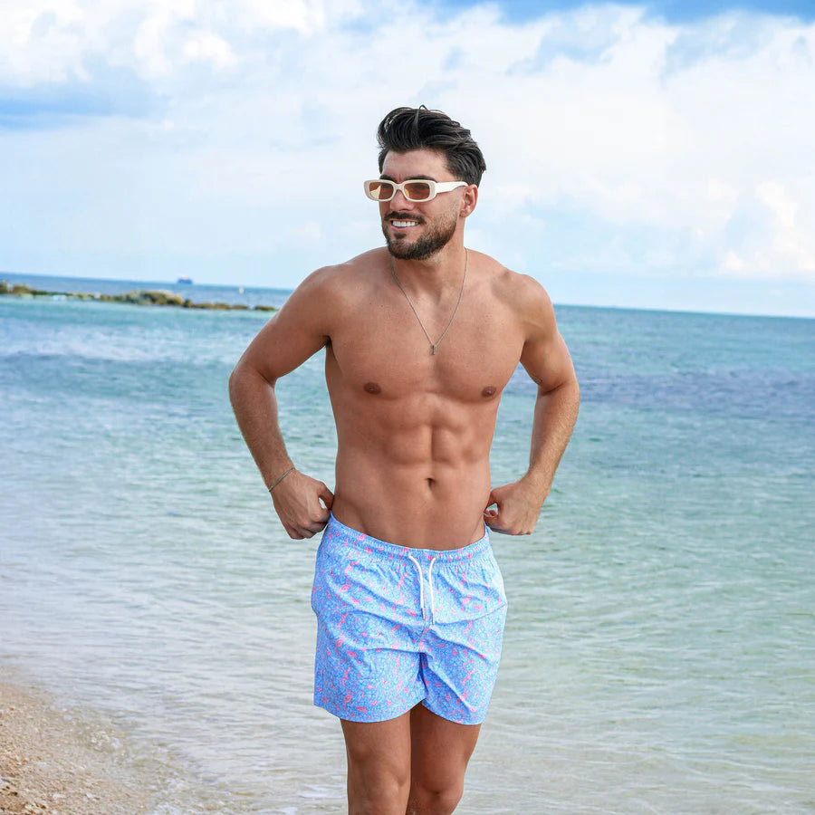 Floral Tropical Swim Trunks