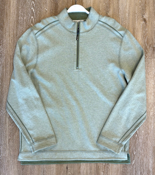 Flipfield Reversible Half Zip Pullover - Bonsai Heather