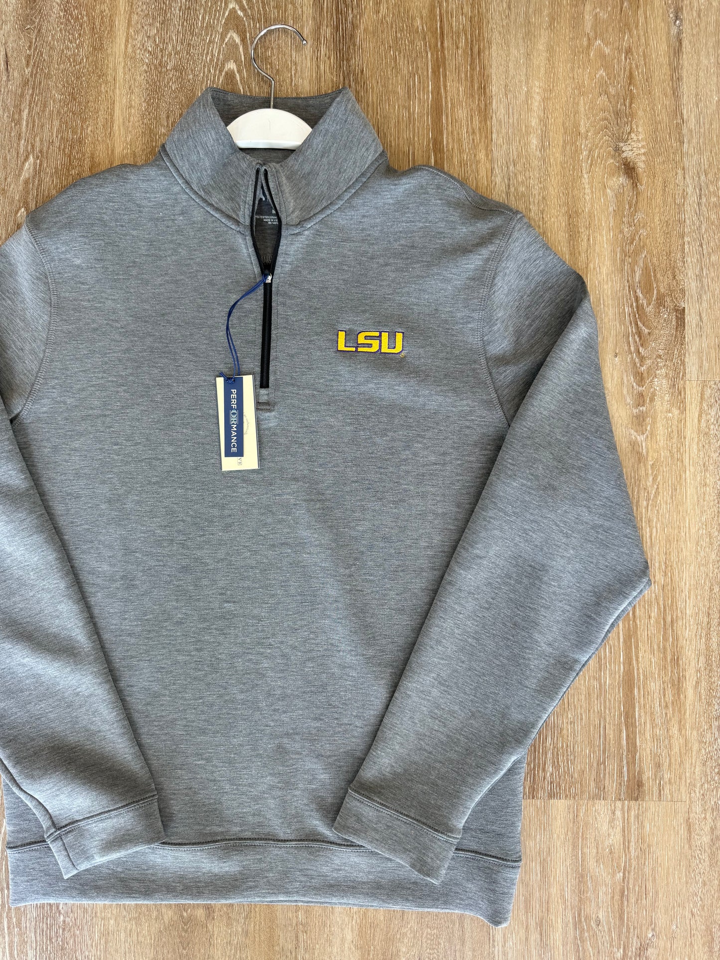 LSU Tigers Yeager Performance Pullover - Charcoal