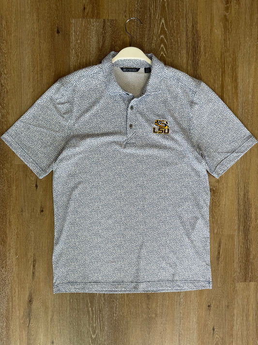 LSU Tigers Botanical Print Mens Polo