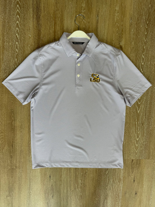 LSU Tigers Symmetry Print Mens Polo - Purple