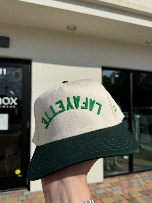 The Upside Down Lafayette Hat - Green & Cream