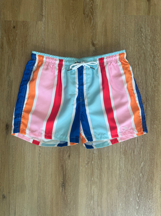Swim Trunks - Colorblock Striped