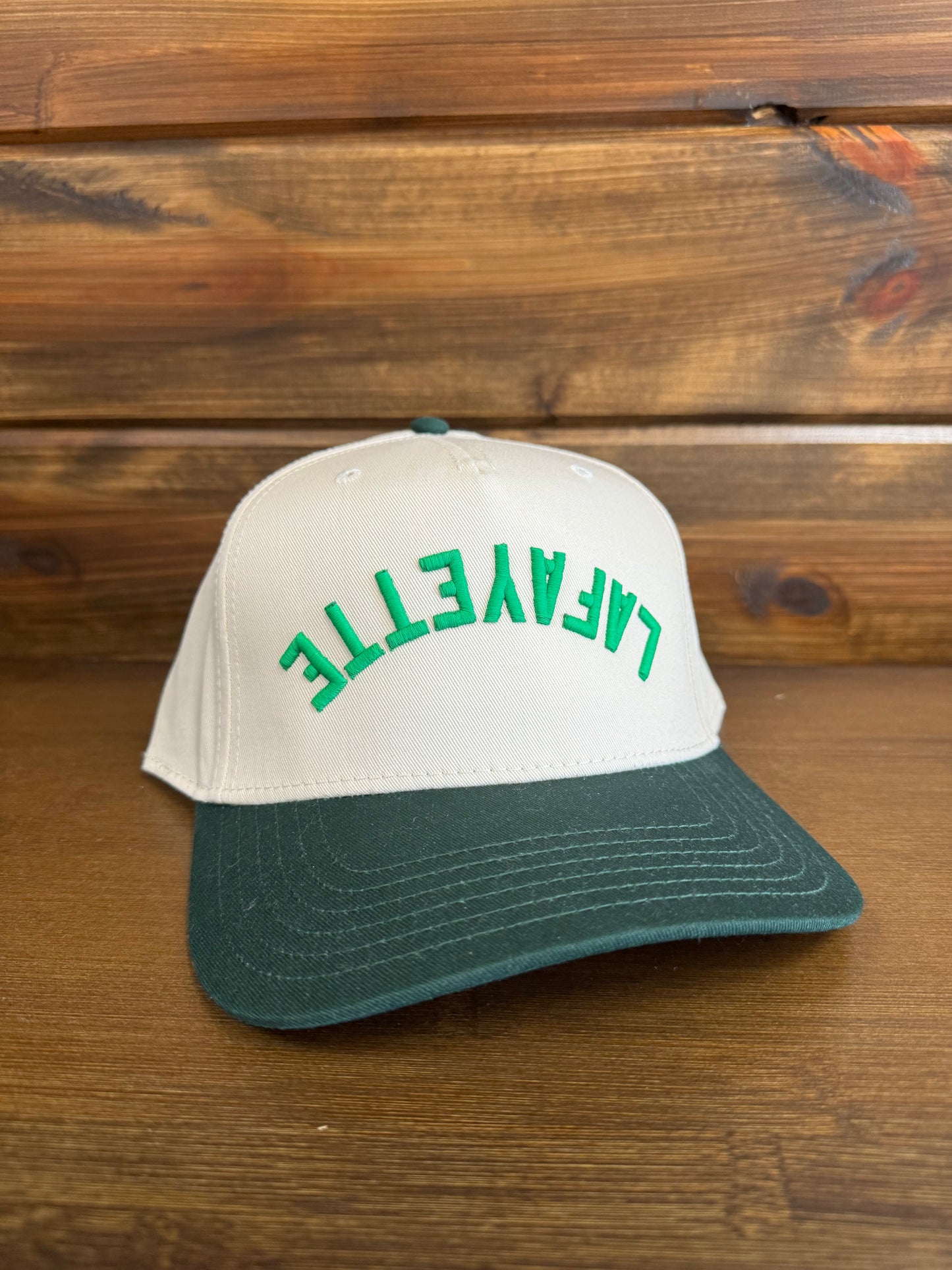The Upside Down Lafayette Hat - Green & Cream