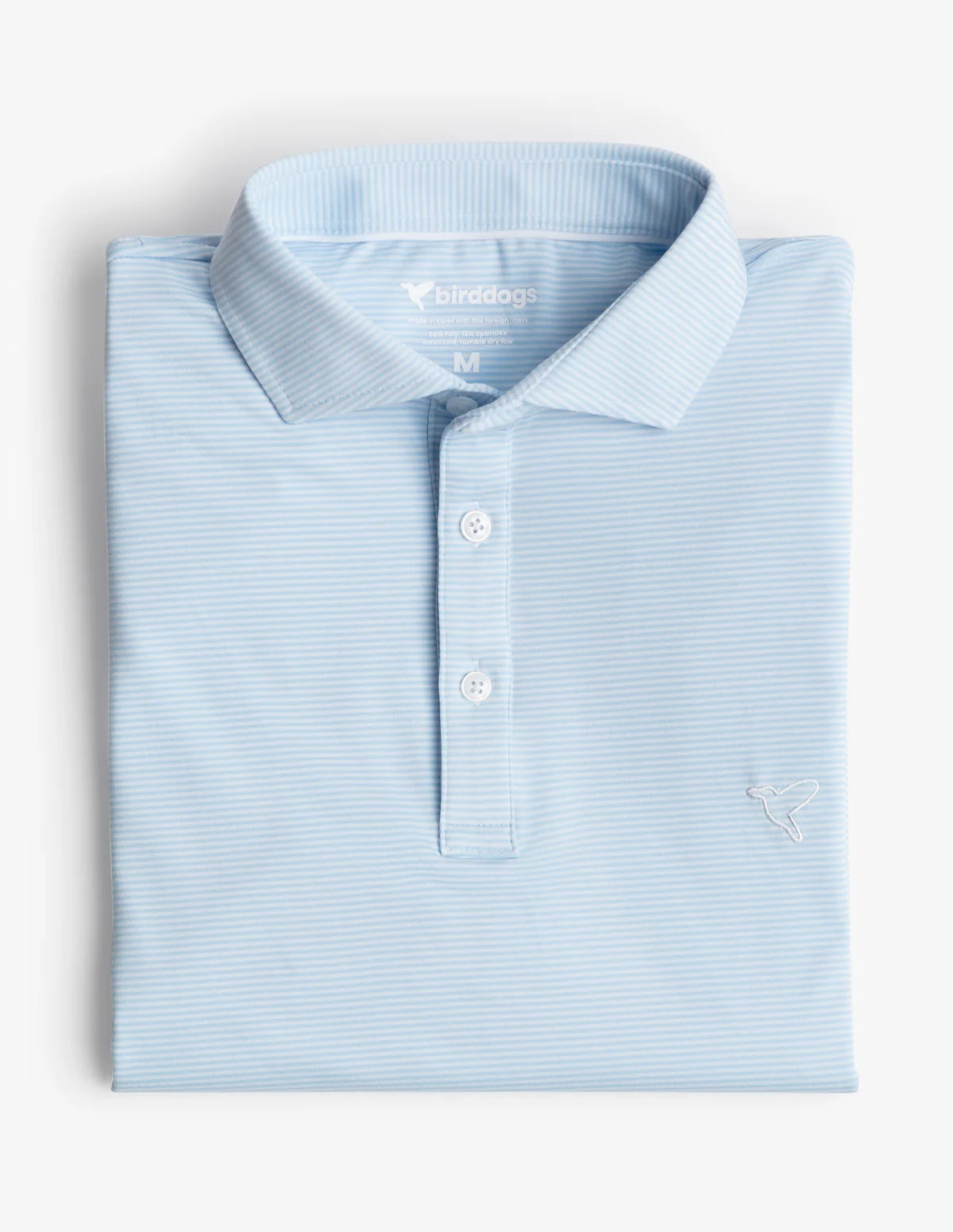 Birddogs Performance Polo - Light Blue Stripes