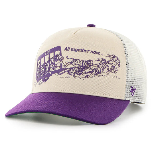 47 LSU Tigers Wagon Hitch Trucker Hat - Natural