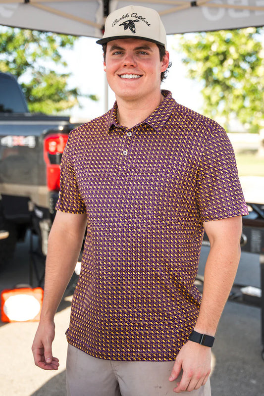 Louisiana Purple Performance Polo