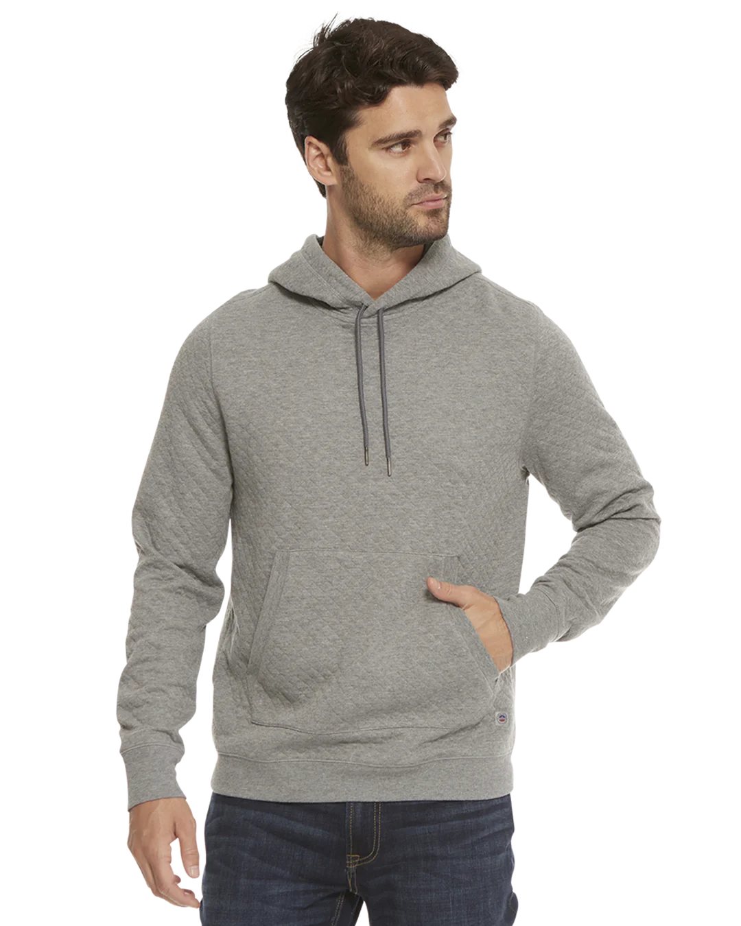 Bradner Quilted Hoodie - Grey Heather