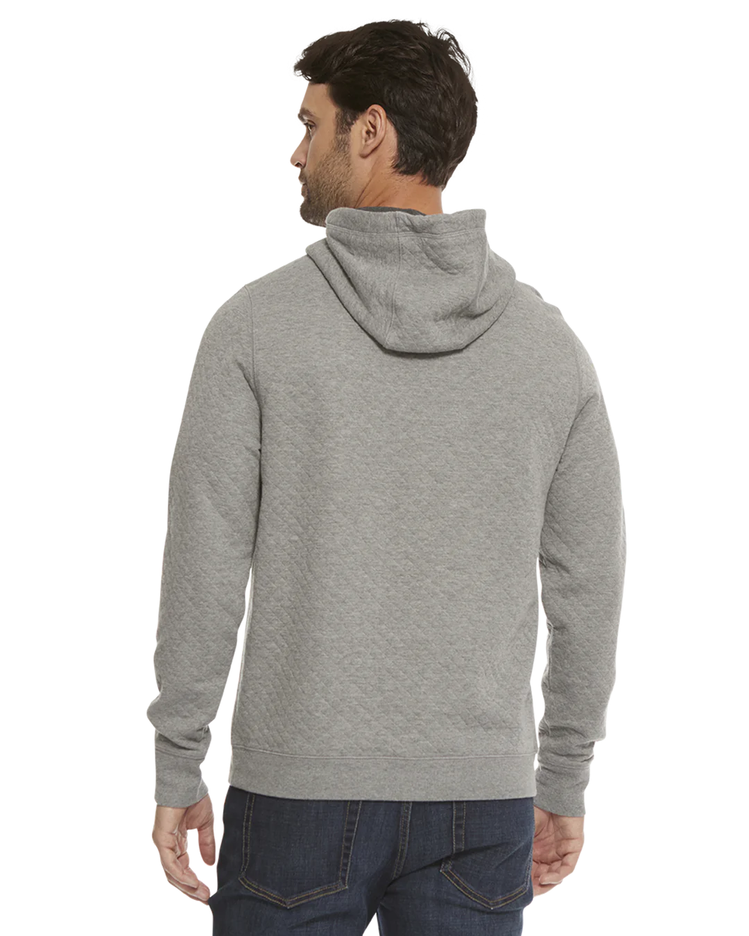 Bradner Quilted Hoodie - Grey Heather