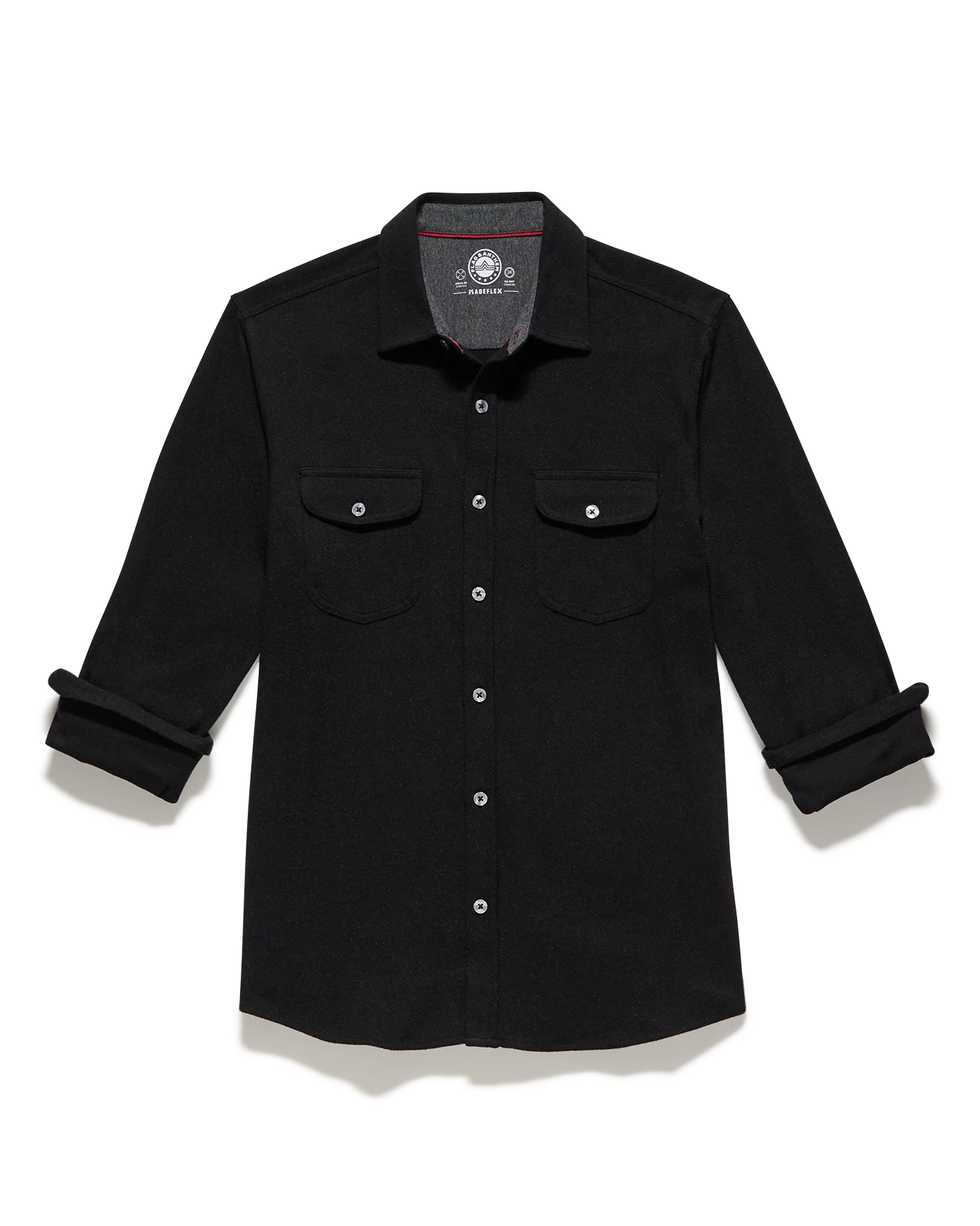 Madeflex Stretch Knit Flannel Shirt - Black