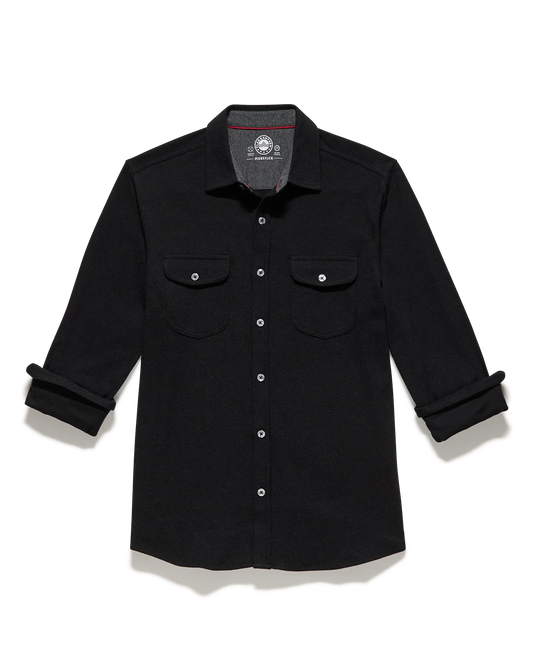 Madeflex Stretch Knit Flannel Shirt - Black