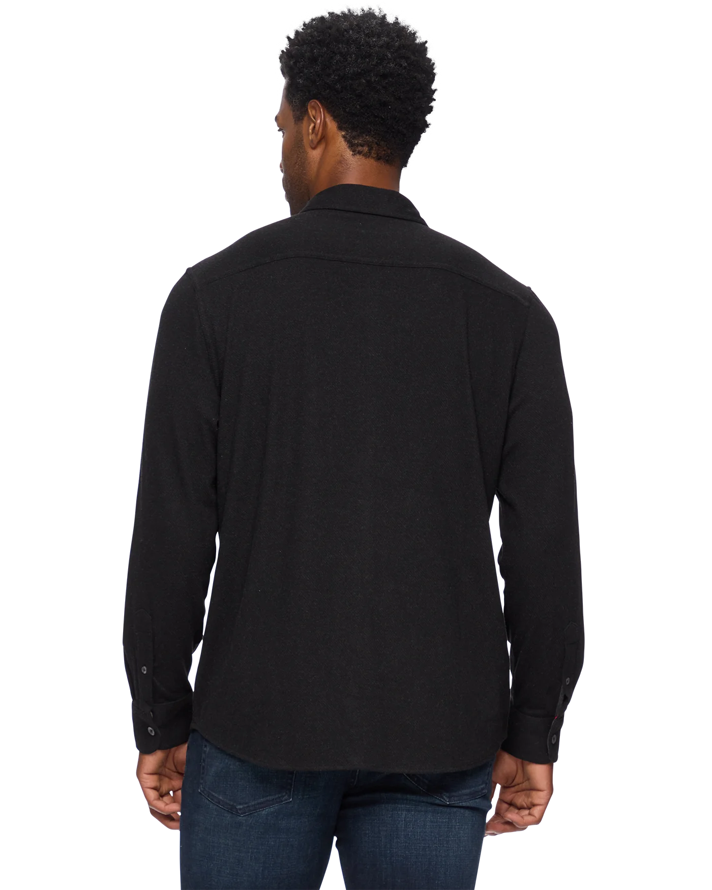 Madeflex Stretch Knit Flannel Shirt - Black