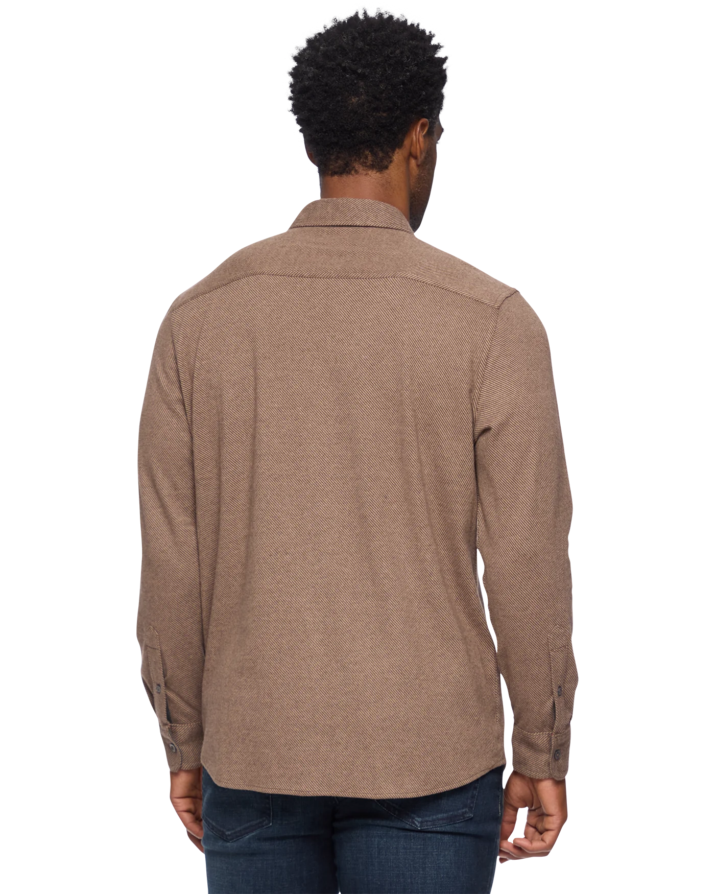 Madeflex Stretch Knit Flannel Shirt - Brown