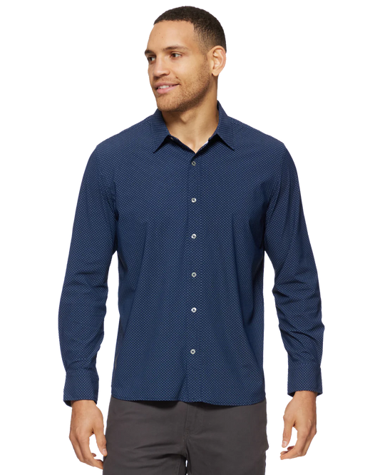 Madeflex Performance Button Down - Navy Dot