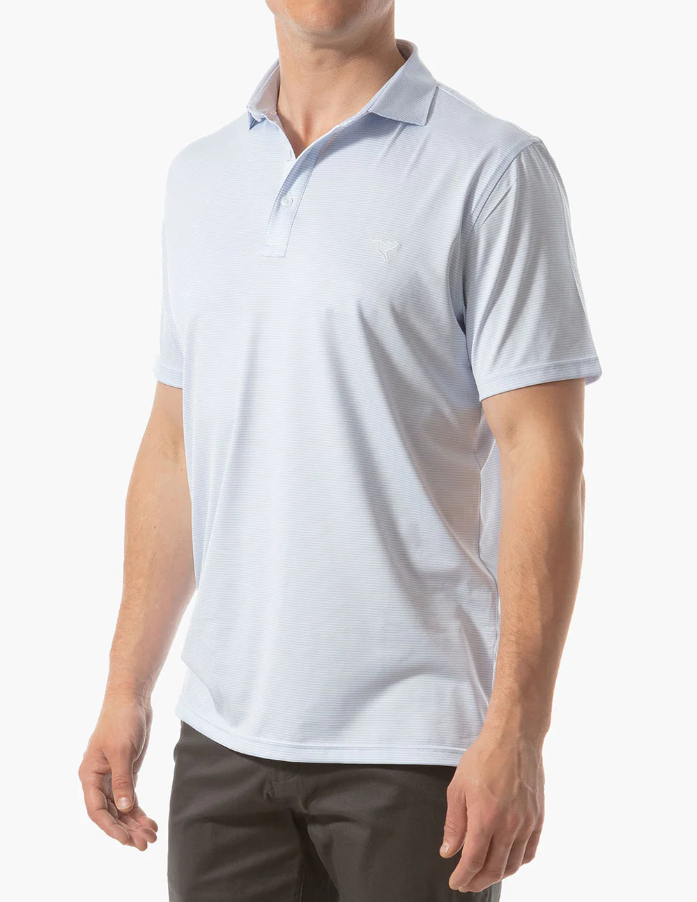 Birddogs Performance Polo - Light Blue Stripes