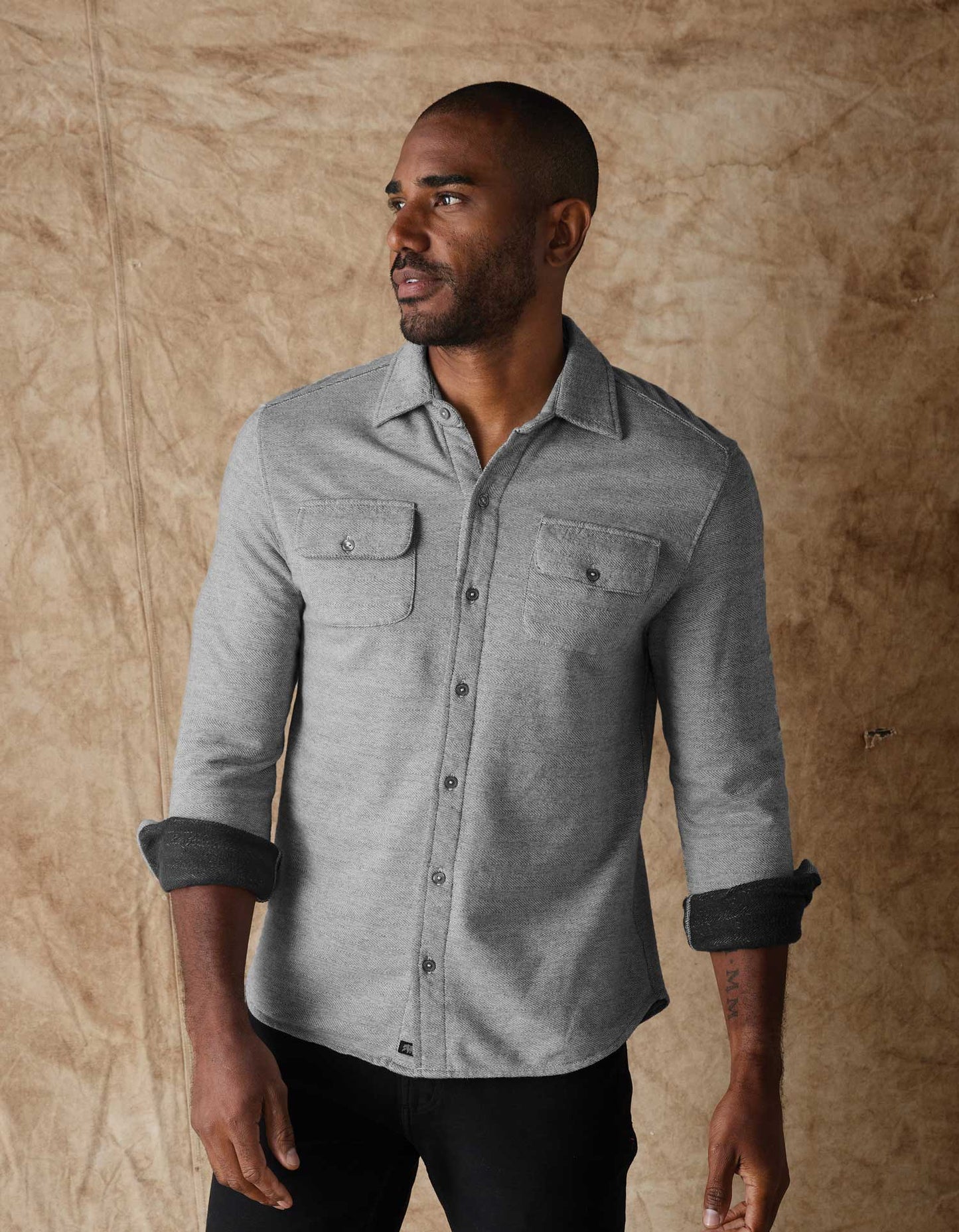 Textured Knit Shirt - Graphite