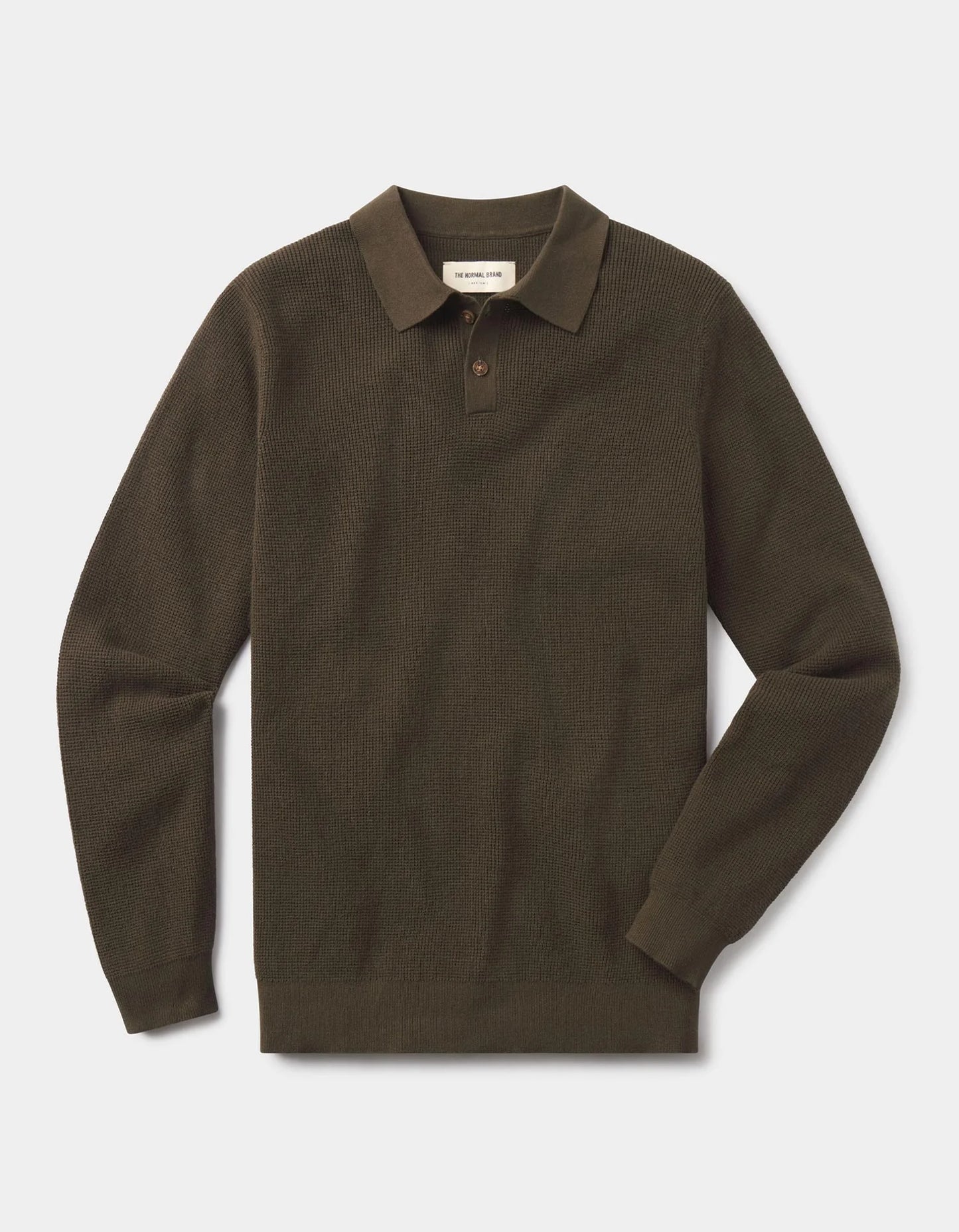 Robles Knit Waffle Stitch Polo - Alpine