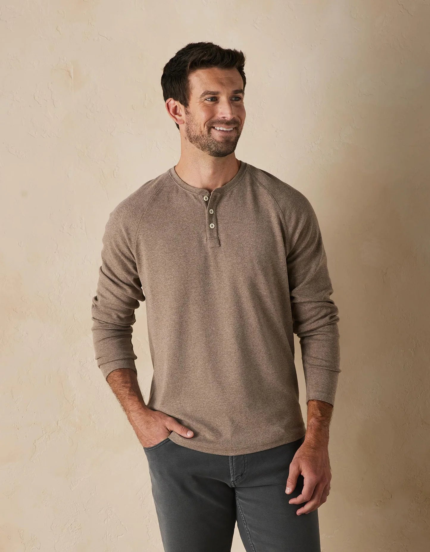 Puremeso Everyday Henley - Taupe