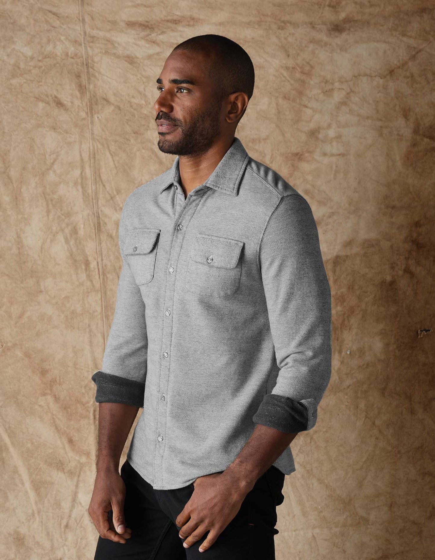 Textured Knit Shirt - Graphite