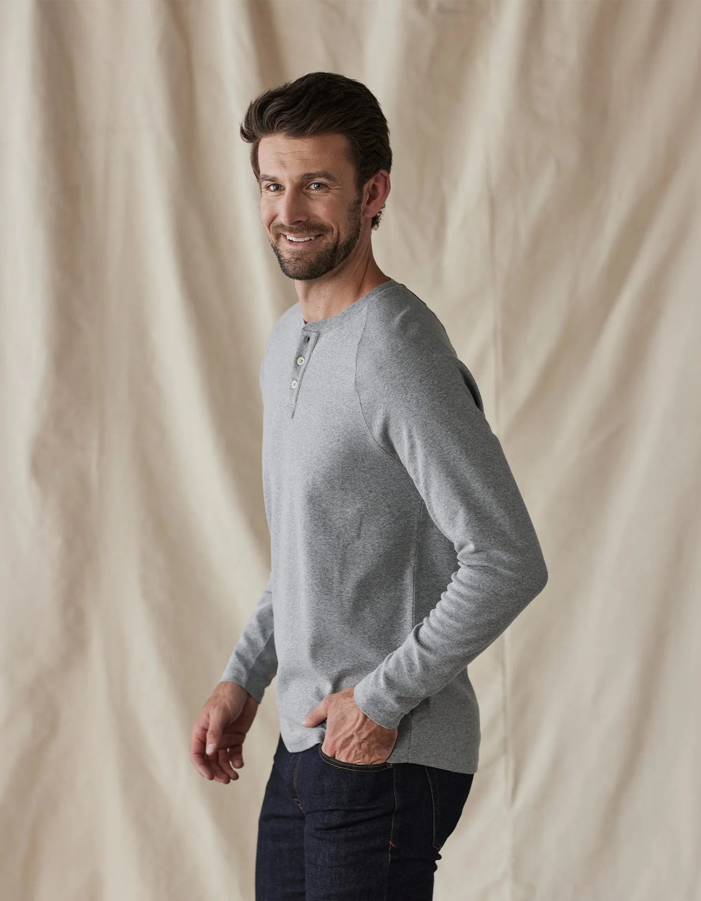 Puremeso Everyday Henley - Grey
