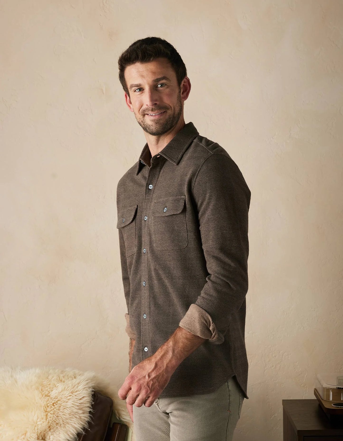 Textured Knit Shirt - Java