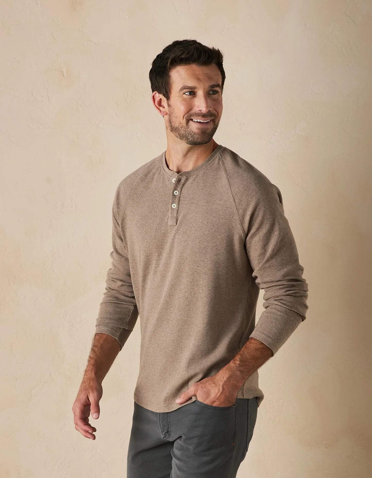 Puremeso Everyday Henley - Taupe
