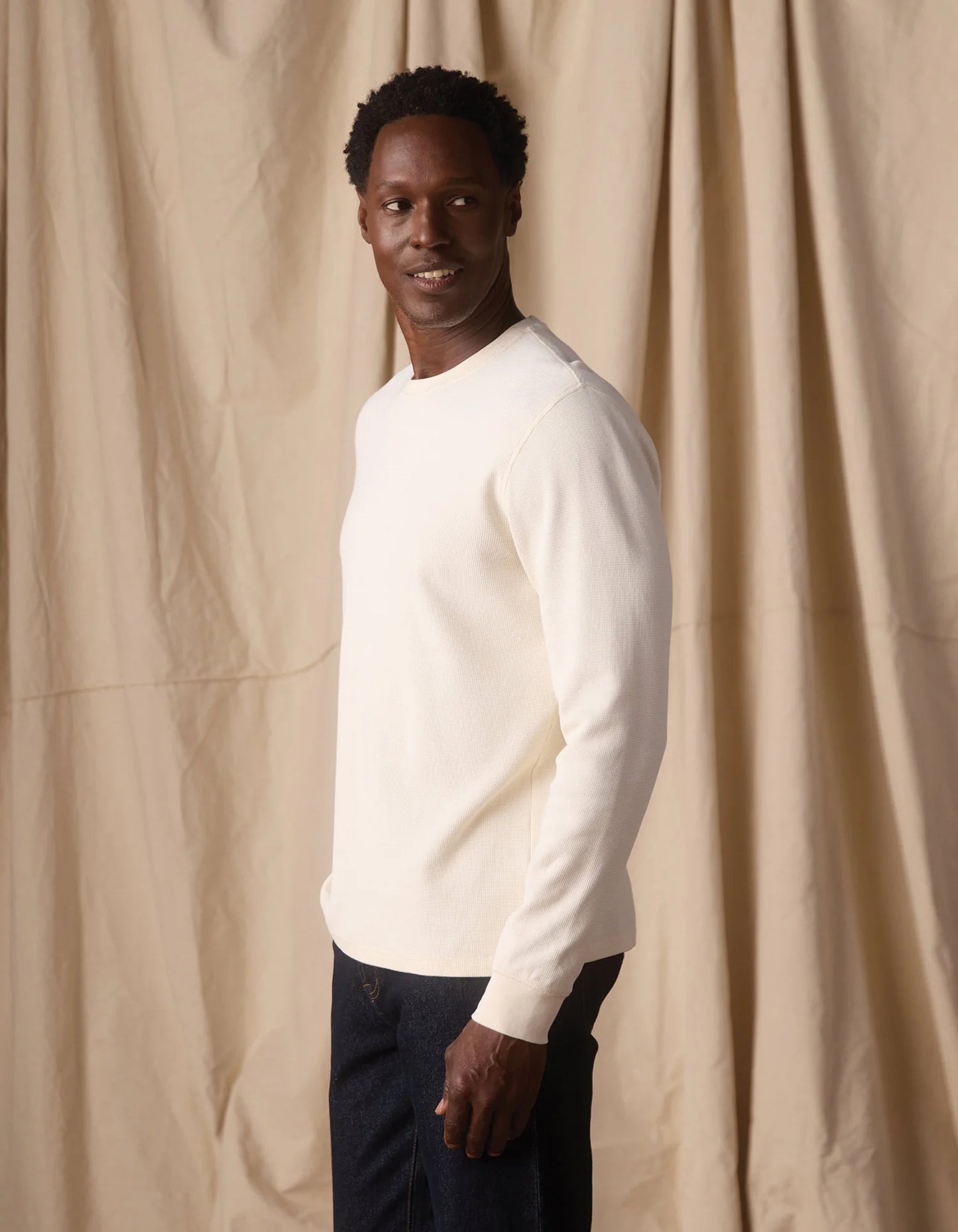 Vintage Thermal Crew - Ivory