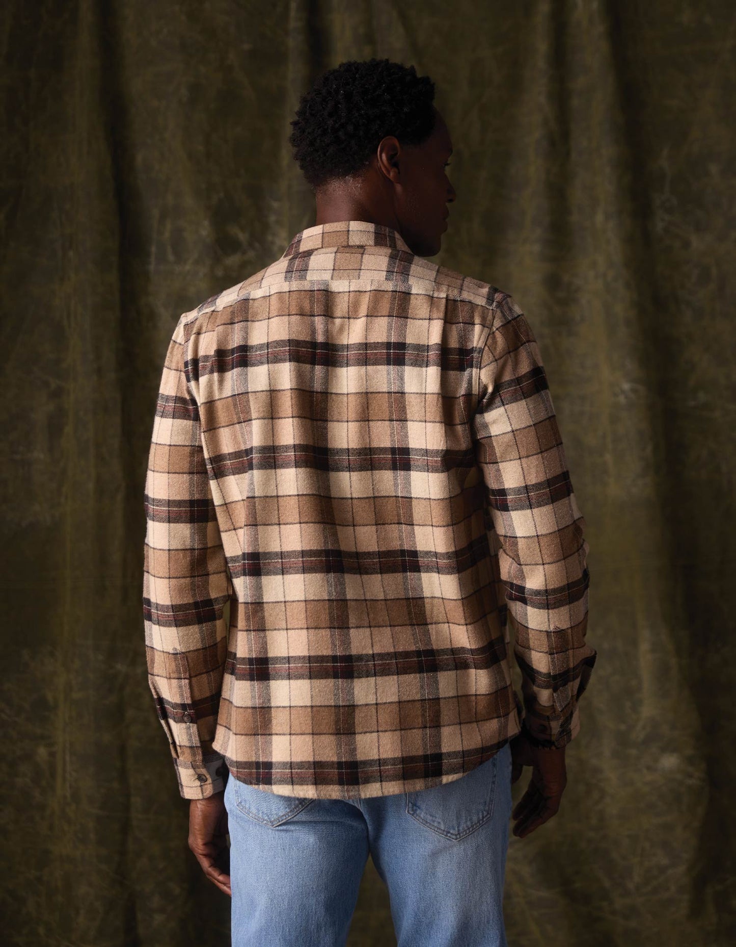 Louis Heavyweight Flannel Overshirt - Mink Plaid