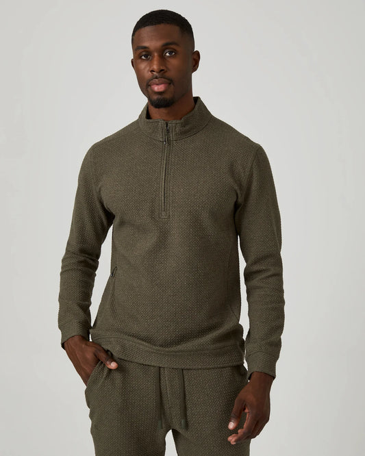 Restoration Quarter Zip Pullover - Olive