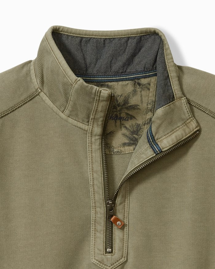 Ben & Terry Half-Zip Sweatshirt - Tea Leaf