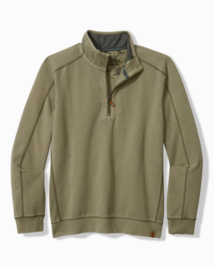 Ben & Terry Half-Zip Sweatshirt - Tea Leaf