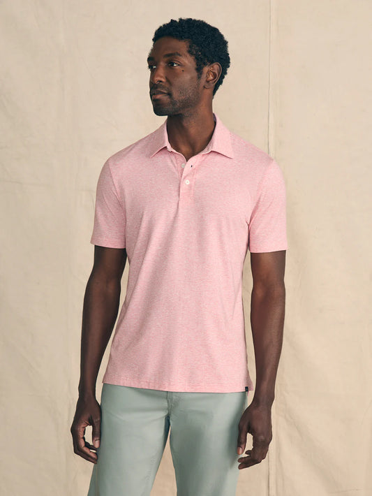 Faherty Movement Polo - Sunbeam Heather