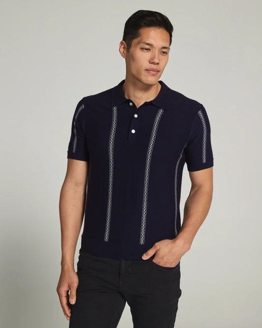 Reagan Sweater Polo - Navy