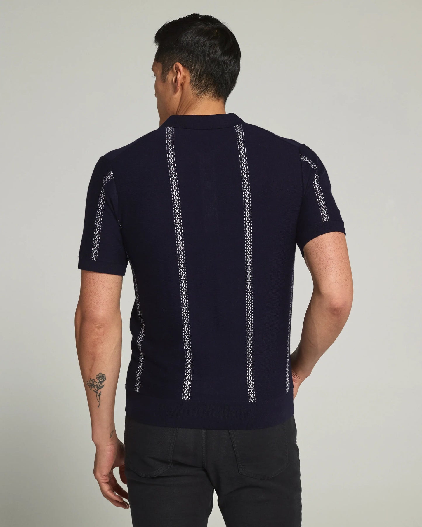 Reagan Sweater Polo - Navy