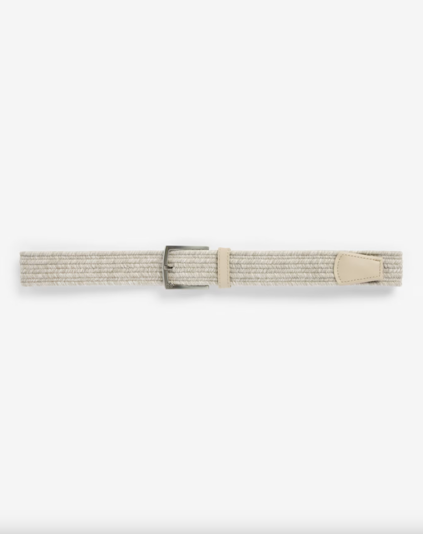 Stretch Woven Leather Belt - Tan