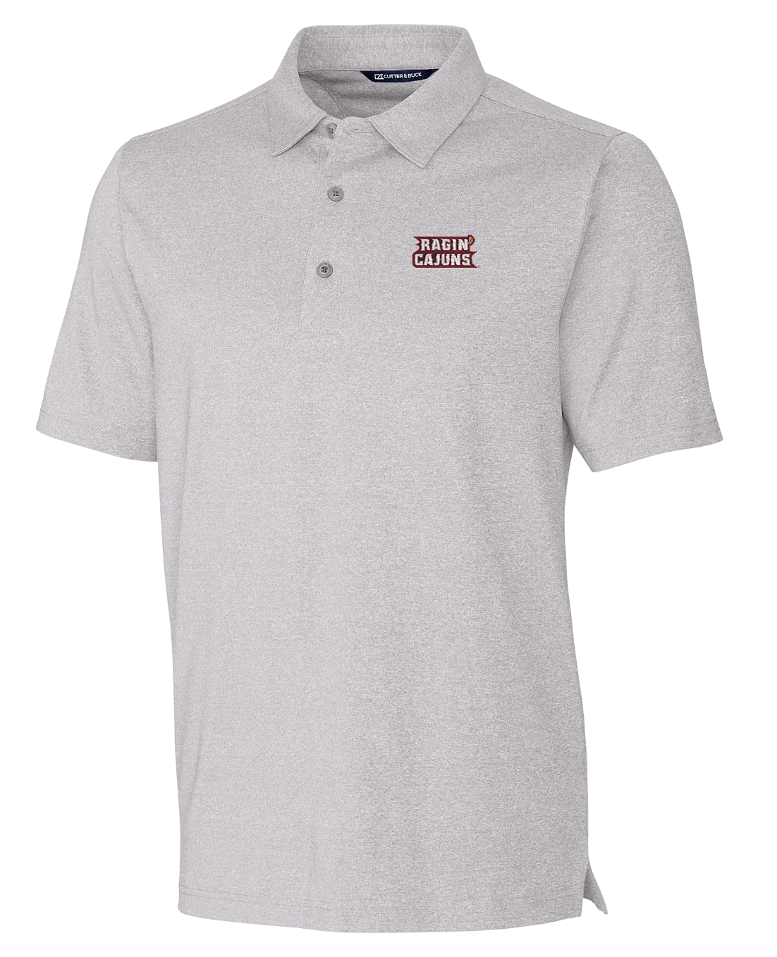 Ragin Cajuns Forge Heathered Stretch Mens Polo - Grey