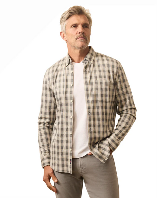 Coastline Knit Plaid Button Down Shirt - Valley Grounds Plaid