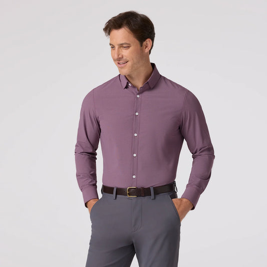 Leeward Dress Shirt - Eggplant Levi Plaid
