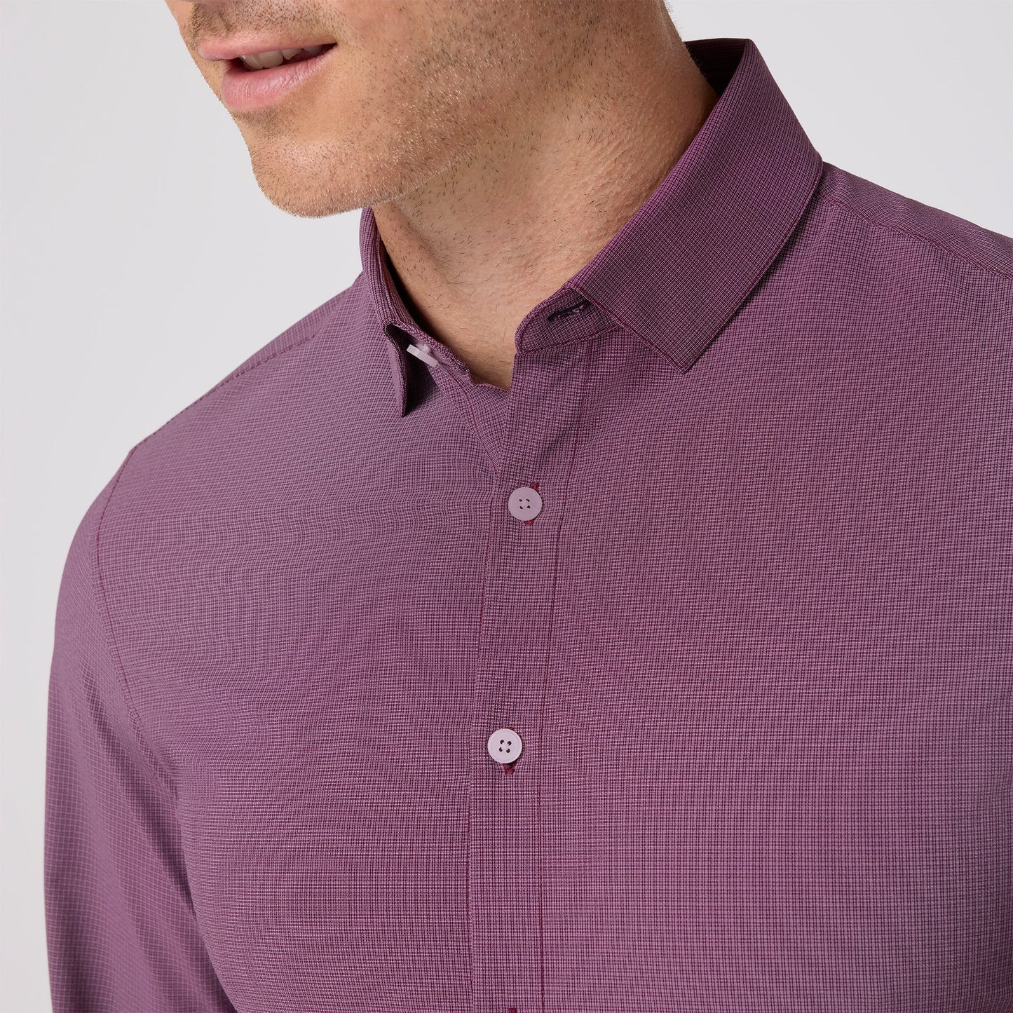 Leeward Dress Shirt - Eggplant Levi Plaid