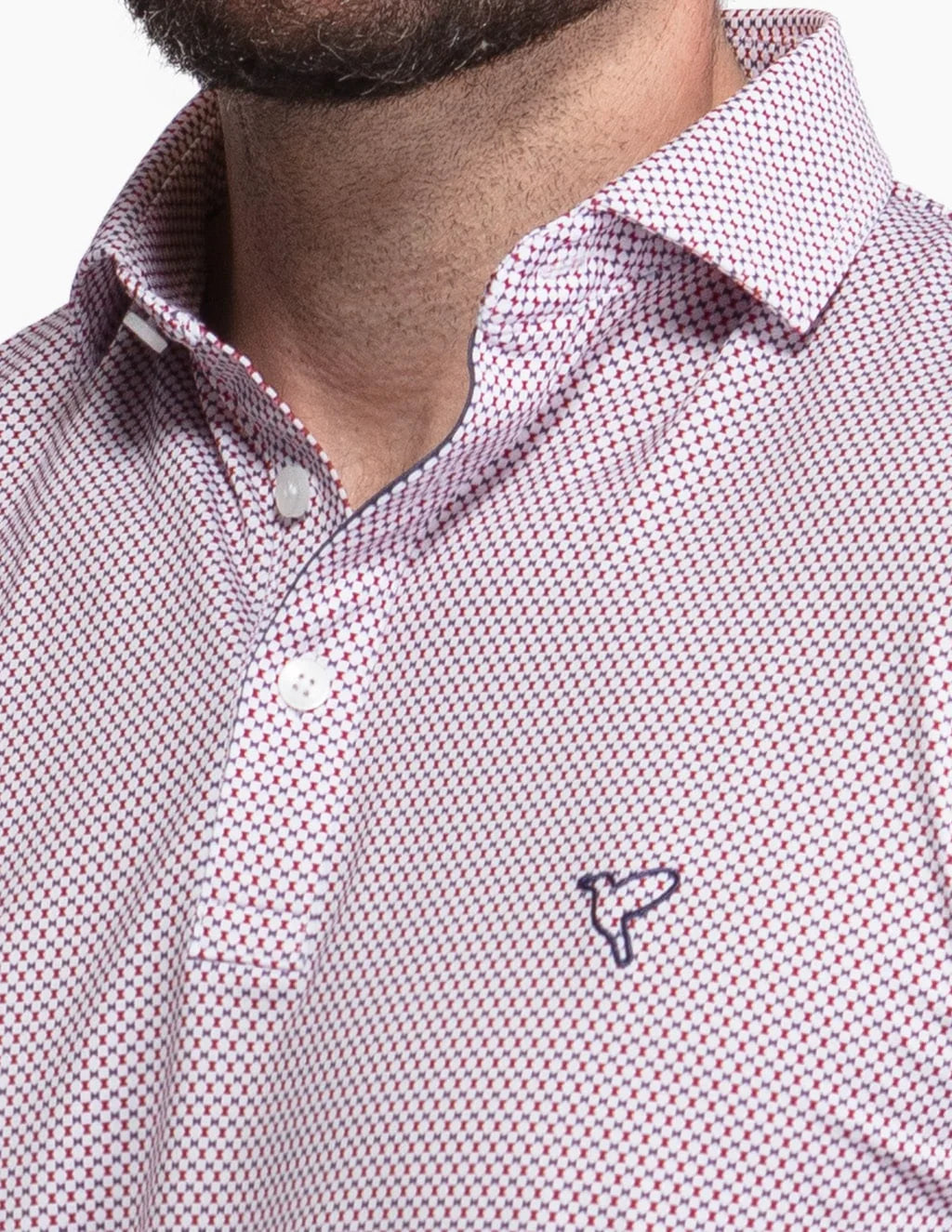 Birddogs Performance Polo - Red, White, & Blue Bowtie