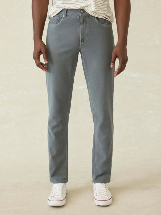 Faherty Stretch Terry 5-Pocket Pant - Slate