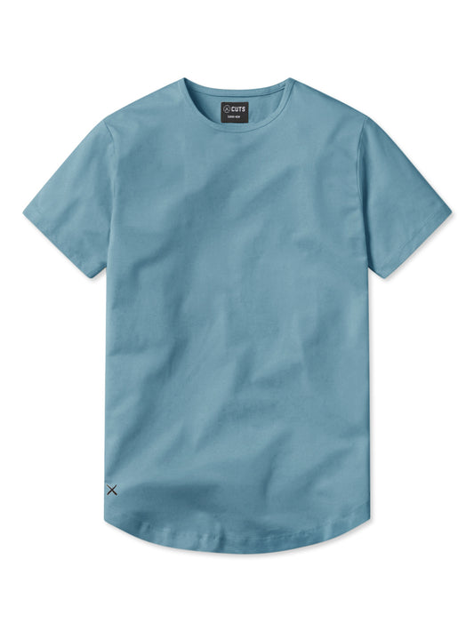 Cuts Curve-Hem Tee - Mediterranean Mystique