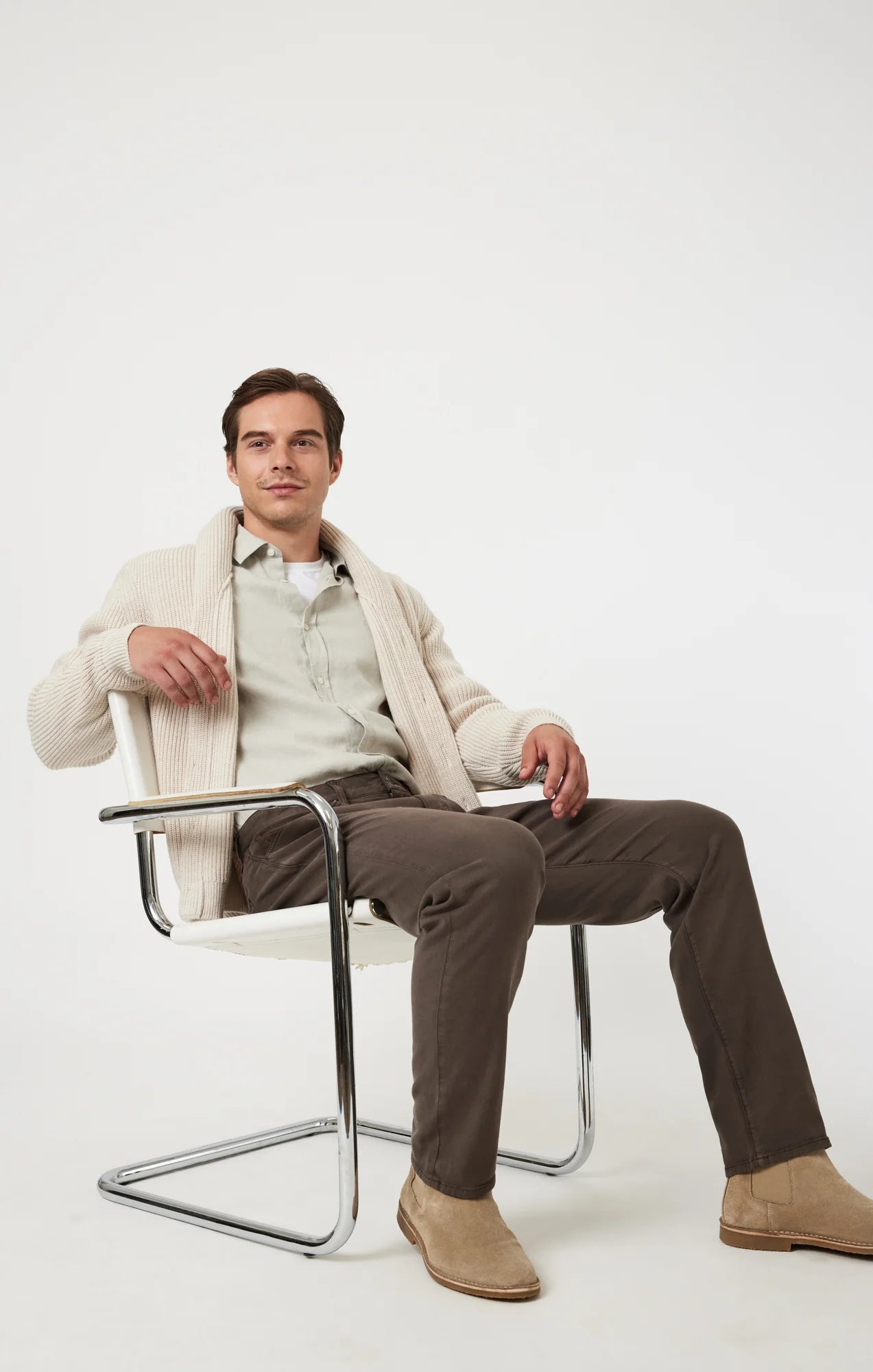 Marcus Slim Straight Leg Pants - Oak Luxe Twill